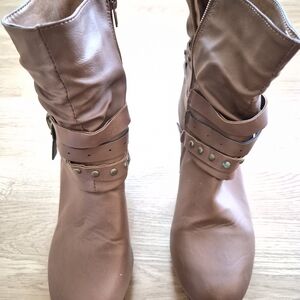 Brown Leather Women's Boots
